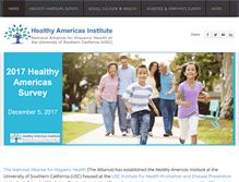 Tablet Screenshot of healthyamericasinstitute.org